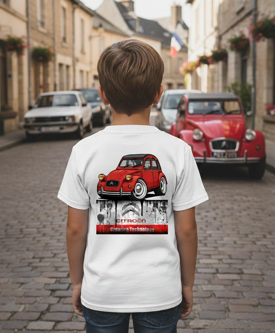 Kids SoftStyle T-Shirt -  Citroen 2cv6