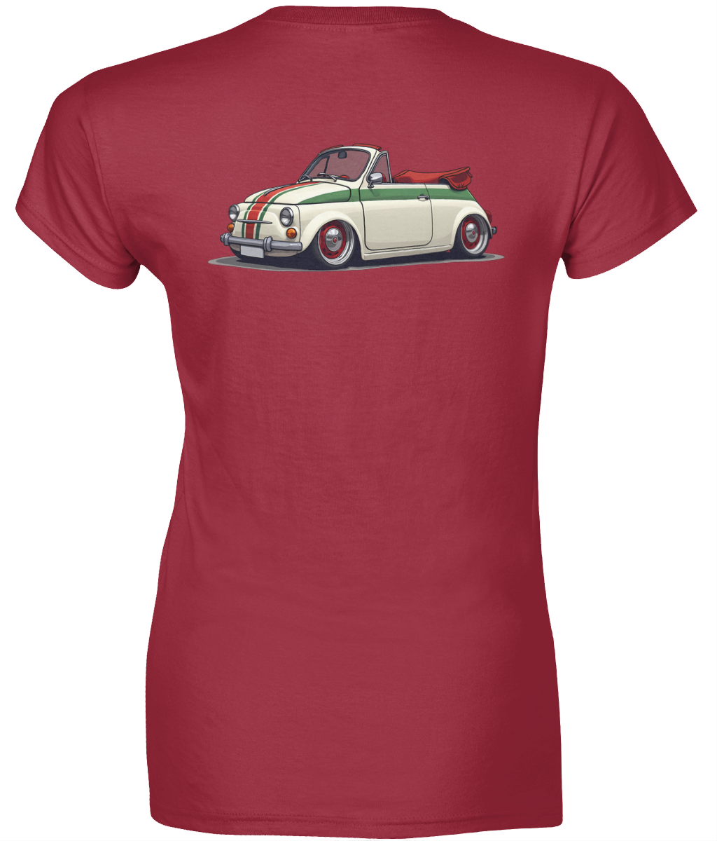 Ladies SoftStyle T-Shirt - Fiat 500 cabrio