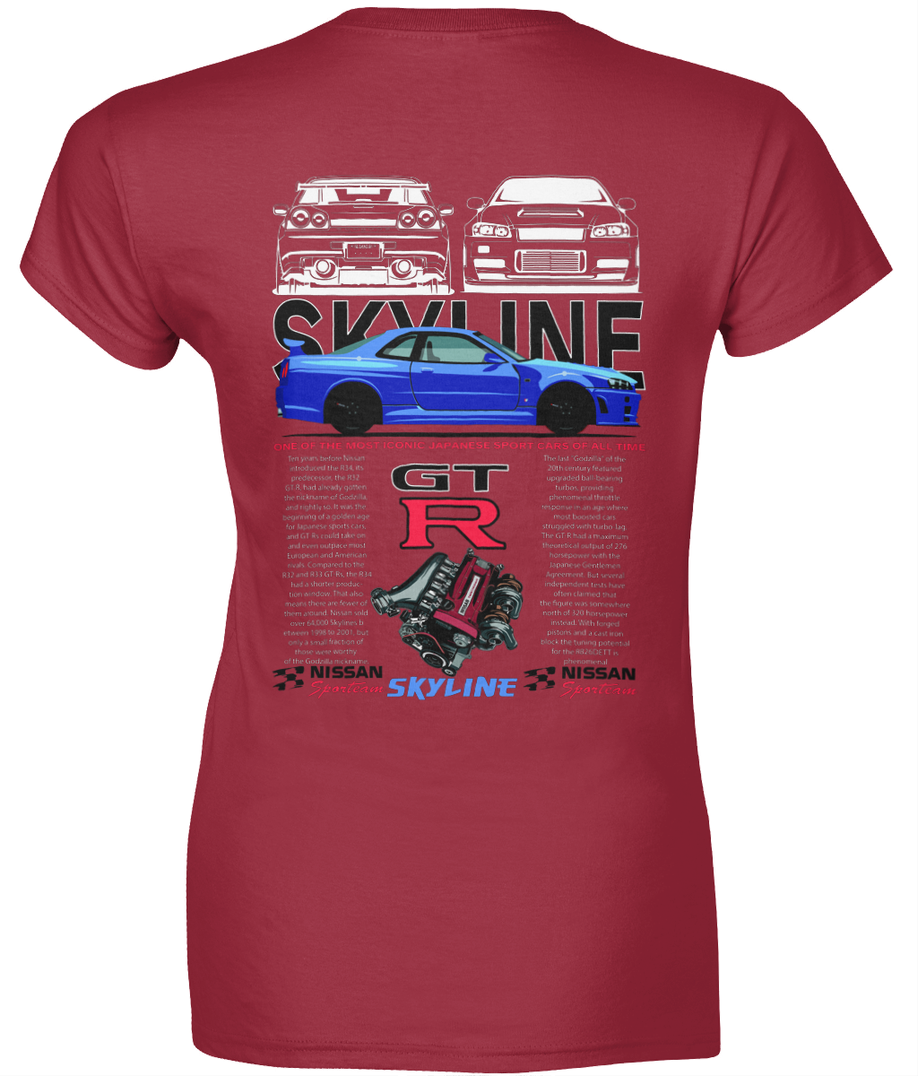 Ladies SoftStyle T-Shirt - Nissan Skyline GTR